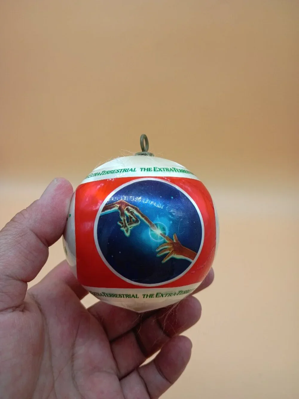 Vintage 80's ET: The Extra-Terrestrial Christmas Ornament Satin Ball